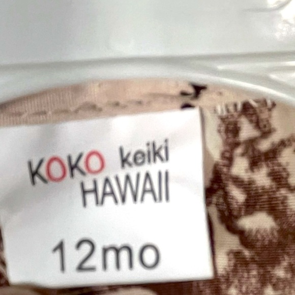 4 for $20 SALE! Koko Keiki Hawaii Vintage Infant Hawaiian Top, Map Print, 12 mo. - Picture 4 of 7